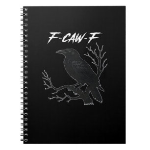F-Caw-F Grappige Kraai Esthetische Vrijdag Notitieboek