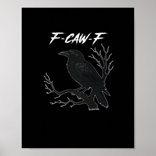 F-Caw-F Grappige Kraai Esthetische Vrijdag Poster (Voorkant)