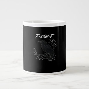 F-Caw-F Grappige Kraai Esthetische Vrije Tijd Grote Koffiekop