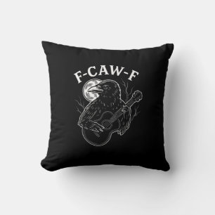 F Caw F Grappige Kraai Gitaar Halloween Vintage St Kussen