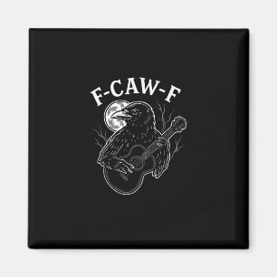 F Caw F Grappige Kraai Gitaar Halloween Vintage St Magneet