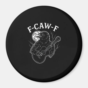 F Caw F Grappige Kraai Gitaar Halloween Vintage St Magneet