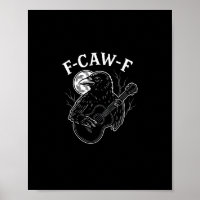 F Caw F Grappige Kraai Gitaar Halloween Vintage St