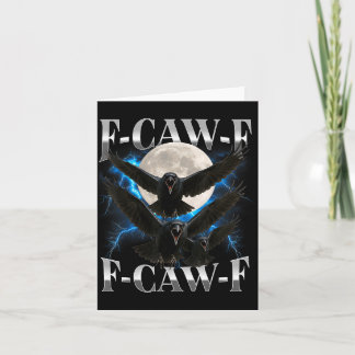 F-caw-f Grappige Kraai Grappige Volwassenen Humor  Kaart