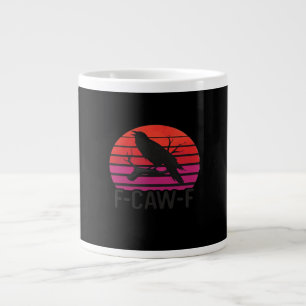 F-Caw-F Grappige Kraai Klassiek Minimaal Schoon Grote Koffiekop