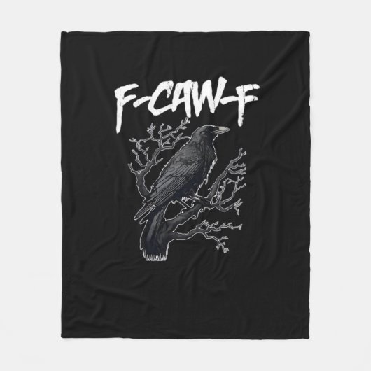 F-Caw-F Grappige Kraai Minimaal Schoon Fleece Deken (Voorkant)