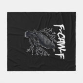 F-Caw-F Grappige Kraai Minimaal Schoon Fleece Deken (Voorkant (Horizontaal))