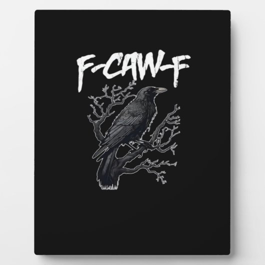 F-Caw-F Grappige Kraai Minimaal Schoon Fotoplaat (Voorkant)