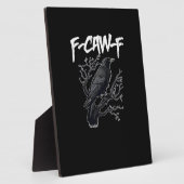 F-Caw-F Grappige Kraai Minimaal Schoon Fotoplaat (Zijkant)