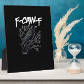F-Caw-F Grappige Kraai Minimaal Schoon Fotoplaat (Zijkant)