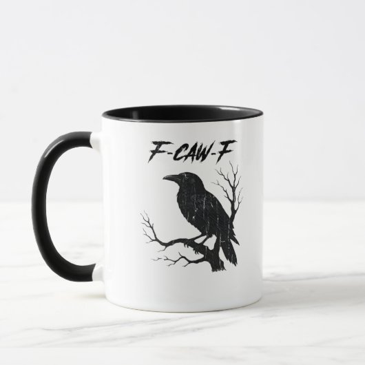 F-Caw-F Grappige Kraai Mok (Links)
