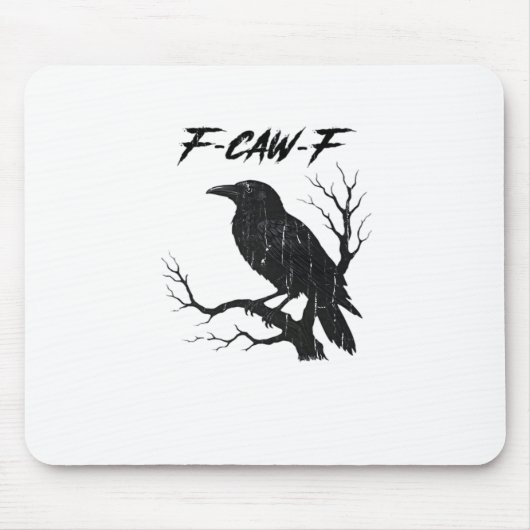 F-Caw-F Grappige Kraai Muismat (Voorkant)