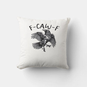 F Caw F Grappige Kraai Vintage Grafisch Kussen