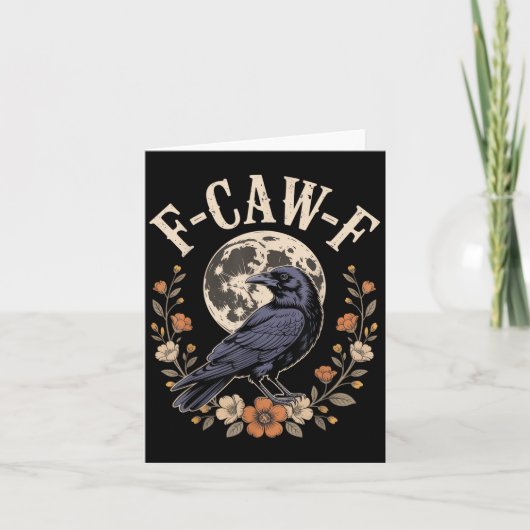 F-caw-f Grappige Kraaien Nacht Vogel Liefhebbers H Kaart (Voorkant)