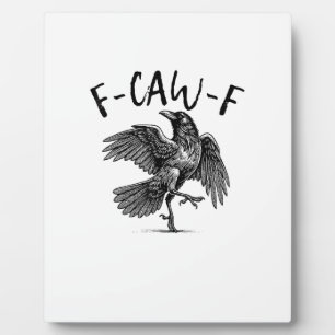 F-Caw-F Grappige Raaf Kraai Griezelig Seizoen Crea Fotoplaat
