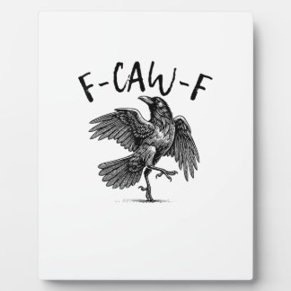 F-Caw-F Grappige Raaf Kraai Griezelig Seizoen Crea Fotoplaat