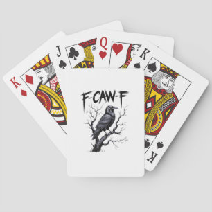 F-Caw-F Grappige Raaf Kraai Griezelig Seizoen Hall Pokerkaarten