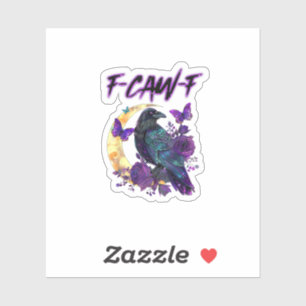 F-Caw-F Grappige Raaf Kraai Griezelseizoen Hallowe Sticker