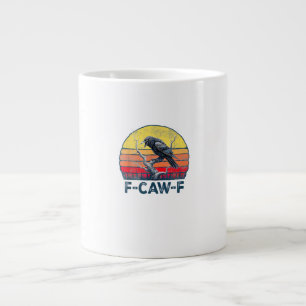 F-Caw-F Grappige Raaf Kraai Vintage Gotische Vogel Grote Koffiekop
