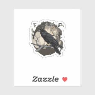 F-Caw-F Grappige Raaf Stijlvolle Pun Gotische Kraa Sticker