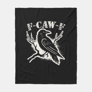 F-Caw-F Grappige Raaf Vintage Kraai Sarcasme Humor Fleece Deken