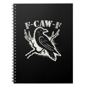 F-Caw-F Grappige Raaf Vintage Kraai Sarcasme Humor Notitieboek