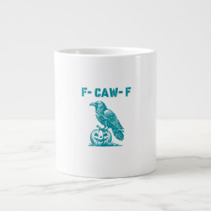 F-Caw-F Grappige Raven Gotische Kraai Retro Klassi Grote Koffiekop