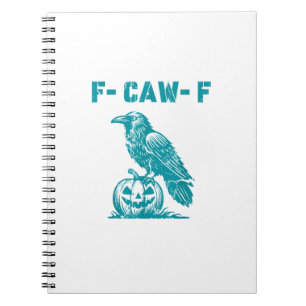 F-Caw-F Grappige Raven Gotische Kraai Retro Klassi Notitieboek
