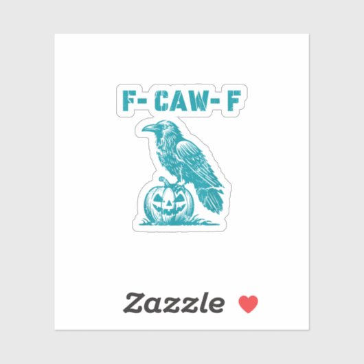 F-Caw-F Grappige Raven Gotische Kraai Retro Klassi Sticker (Vel)