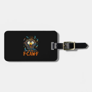 F-Caw-F Grappige Rommelige Kip Vogel Haan F-Caw-F  Bagagelabel