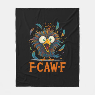 F-Caw-F Grappige Rommelige Kip Vogel Haan F-Caw-F  Fleece Deken