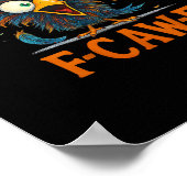 F-Caw-F Grappige Rommelige Kip Vogel Haan F-Caw-F Poster (Hoek)