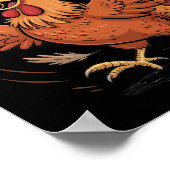 F-caw-f Grappige Rommelige Kip Vogel Haan Fcawf Me Poster (Hoek)