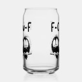 F-Caw-F Grappige Vogel Citaat Cadeaus  Blikvorm Glas (Links)