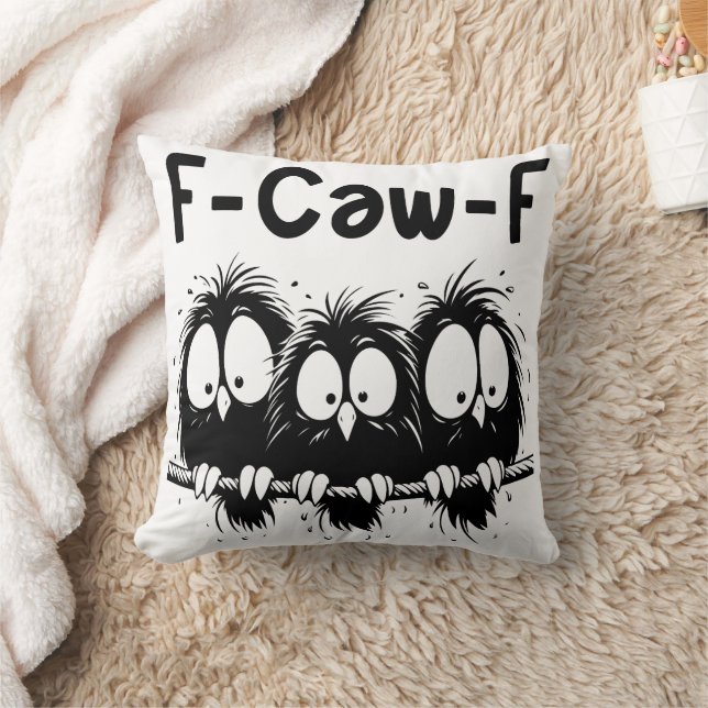 F-Caw-F Grappige Vogel Citaat Cadeaus  Kussen (Deken)