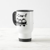 F-Caw-F Grappige Vogel Citaat Cadeaus  Reisbeker (Voorkant links)