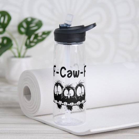 F-Caw-F Grappige Vogel Citaat Cadeaus Waterfles (Yoga (Gedraaid) )