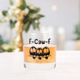 F-Caw-F Grappige Vogel Citaat Cadeaus Whisky Glas