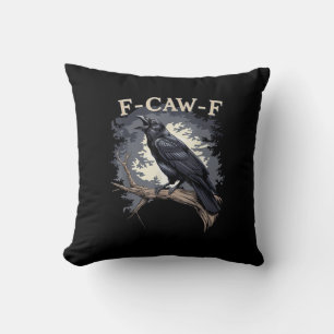 F Caw F Grappige Vogel Kraai Creatief Casual Ontwe Kussen