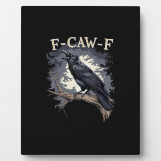 F Caw F Grappige Vogel Kraai Creatieve Casual Desi Fotoplaat