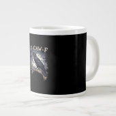 F Caw F Grappige Vogel Kraai Creatieve Casual Desi Grote Koffiekop (Voorkant rechts)