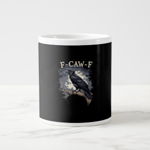 F Caw F Grappige Vogel Kraai Creatieve Casual Desi Grote Koffiekop