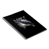 F Caw F Grappige Vogel Kraai Creatieve Casual Desi Notitieboek (Rechterzijde)