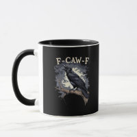 F Caw F Grappige Vogel Kraai Creatieve Casual Ontw