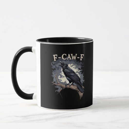 F Caw F Grappige Vogel Kraai Creatieve Casual Ontw Mok (Links)