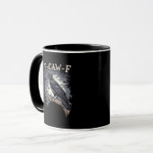 F Caw F Grappige Vogel Kraai Creatieve Casual Ontw Mok (Voorkant links)