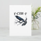 F-Caw-F Grappige Vogel Kraai Feestdagenkaart (Staand voorkant)