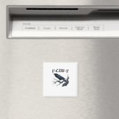 F-Caw-F Grappige Vogel Kraai Magneet (Insitu (Vaatwasser))