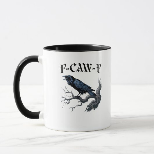 F-Caw-F Grappige Vogel Kraai Mok (Links)