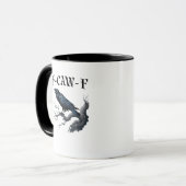 F-Caw-F Grappige Vogel Kraai Mok (Voorkant links)